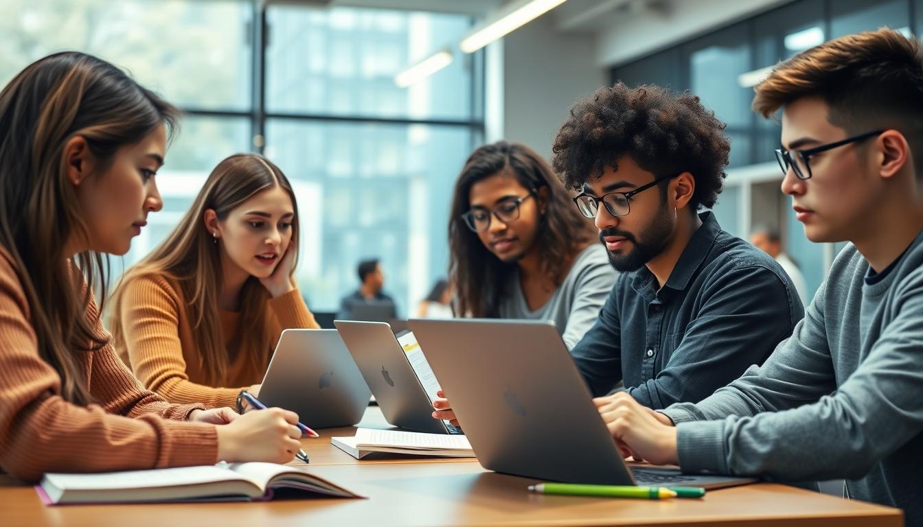 Student preparing for exams with study materials
